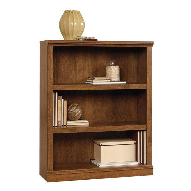 SAUDER WOODWORKING CO. 410372 Sauder Select 44inH 3-Shelf Bookcase, Oiled Oak