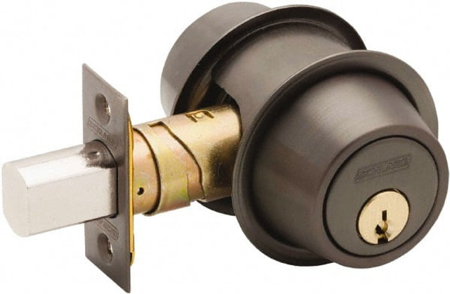 Schlage B562P 613 1-3/8 to 2-1/4" Door Thickness, Oil Rubbed Bronze Finish, Key Operated Deadbolt