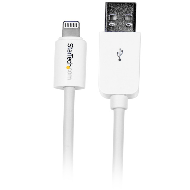 STARTECH.COM USBLT3MW  3m (10ft) Long White Apple 8-pin Lightning Connector to USB Cable for iPhone / iPod / iPad - 9.84 ft Lightning/USB Data Transfer Cable for iPhone, iPod, iPad - USB - Lightning Proprietary Connector - MFI