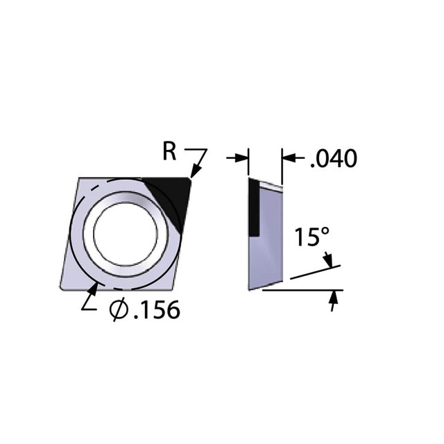 Scientific Cutting Tools ACD5071CBN2 Boring Insert: ACD5071 CBN, Cubic Boron Nitride