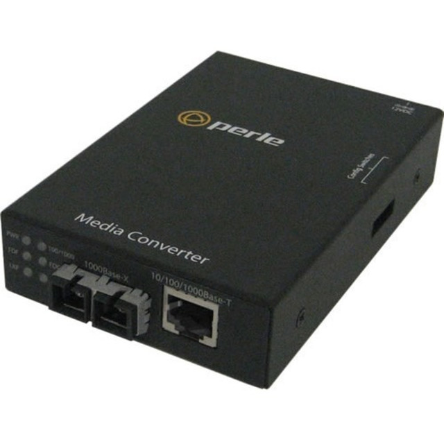 PERLE SYSTEMS 05040874 Perle S-1110-M1SC05U - 10/100/1000 Gigabit Ethernet Media and Rate Converter - 1 x Network (RJ-45) - 1 x SC Ports - 1000Base-BX, 10/100/1000Base-T - 1804.46 ft - Rail-mountable, Rack-mountable, Desktop