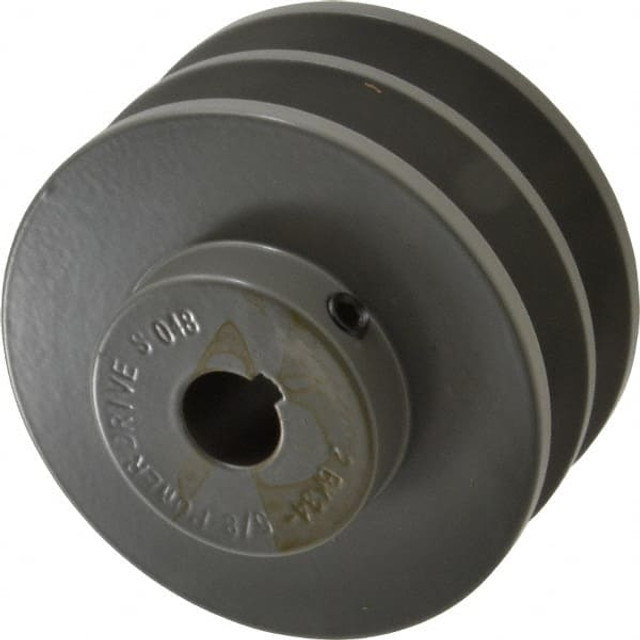 Value Collection 2BK34-5/8 5/8" Bore Diam, 3.55" OD, Finished Bore Two Groove Sheave