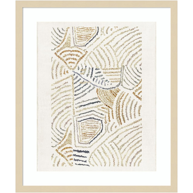 UNIEK INC. A42705519486 Amanti Art Dreamy Geo II by Aimee Wilson Wood Framed Wall Art Print, 25inH x 21inW, Natural