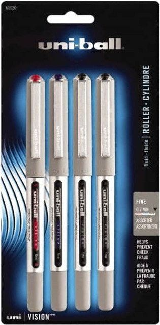 Uni-Ball 60020PP Stick Pen: 0.7 mm Tip, Black, Red & Blue Ink