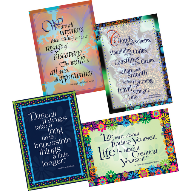 BARKER CREEK PUBLISHING, INC. BC3606 Barker Creek Poster Pack, 19in x 13 1/4in, Dare To Dream, Set Of 4