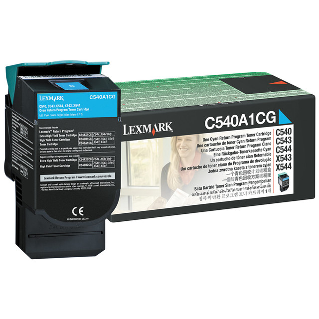 LEXMARK INTERNATIONAL, INC. C540A1CG Lexmark C540A1CG Cyan Return Program Toner Cartridge