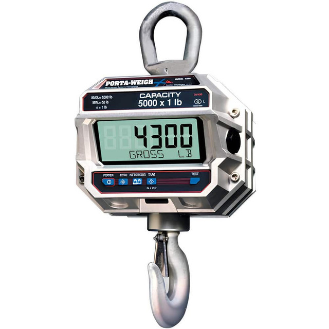 Rice Lake Weighing Systems 138828 Crane Scales & Hanging Scales; Type: Crane Scale ; Capacity (Lb.): 10000.00 ; Capacity (kg): 5000.0000 ; Display Type: 6-Digit LCD ; Graduation: 5