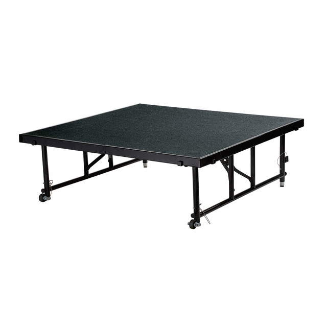 NATIONAL PUBLIC SEATING CORP TFXS48482432C-10/1 National Public Seating Carpeted Transfix Stage Platform, 4ft x 4ft, Black