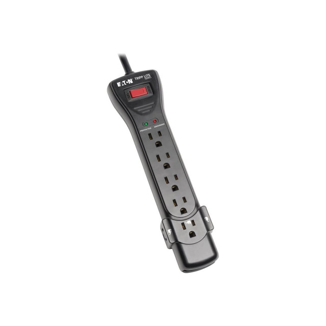 TRIPP LITE SUPER7B  Surge Protector Power Strip 120V 7 Outlet 7ft Cord 2160 Joules Black - Surge protector - 15 A - AC 120 V - 1.8 kW - output connectors: 7 - black - for P/N: CLAMPUSBLK, CLAMPUSW