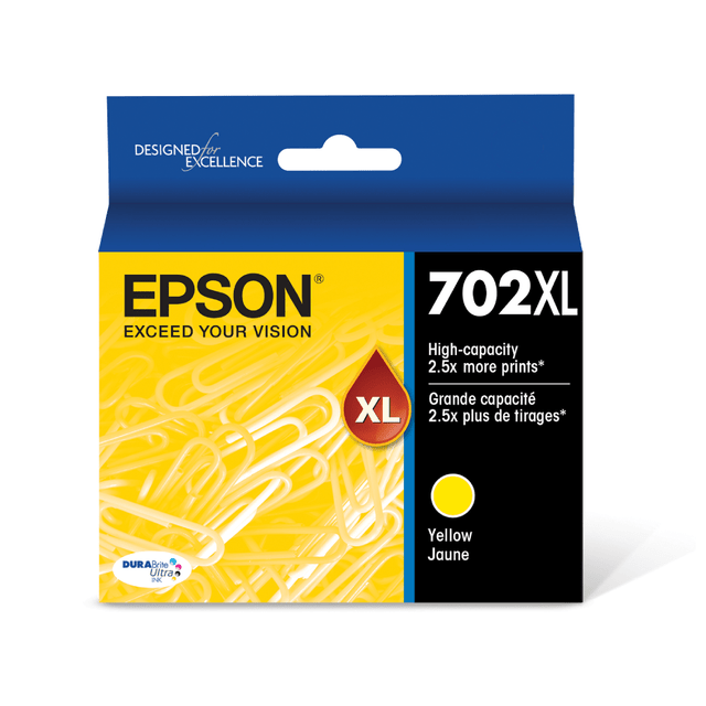 EPSON AMERICA INC. Epson T702XL420-S  702XL DuraBrite Yellow Ultra-High-Yield Ink Cartridge, T702XL420-S