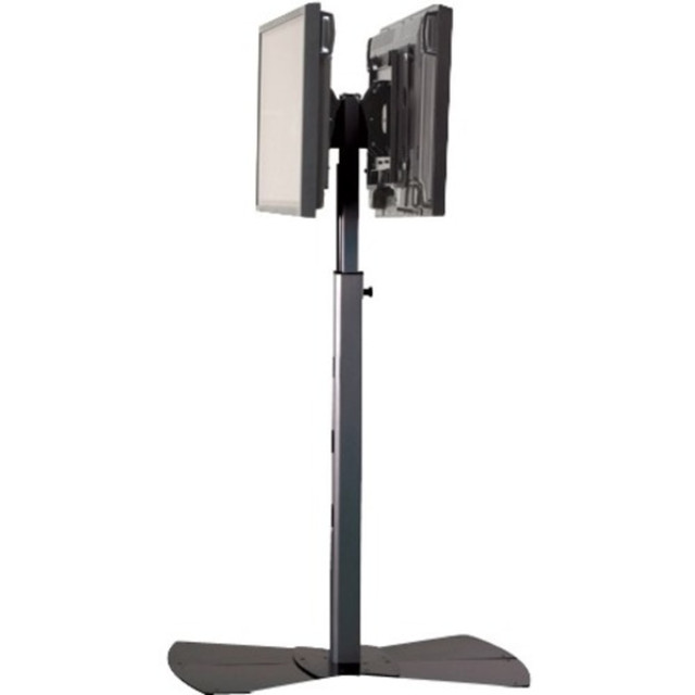 CHIEF MFG INC MF2UB Chief Medium Flat Panel Dual Display Stand - For Displays 32-65in - Black - Up to 250lb Flat Panel Display - Black