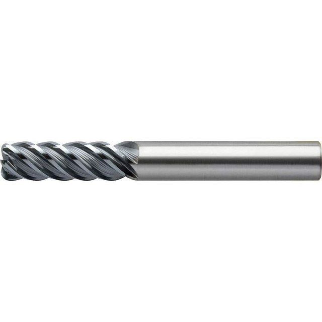 US Union Tool 2495200 Corner Radius End Mill: 12.00 mm Dia, 24.00 mm LOC, UT Coated, Corner Radius End, Centercutting Series CXRS5