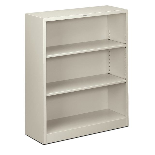 HNI CORPORATION S42ABC-Q HON Brigade 3 Shelf Transitional Modular Shelving Bookcase, 41inH x 34-1/2inW x 12-5/8inD, Light Gray