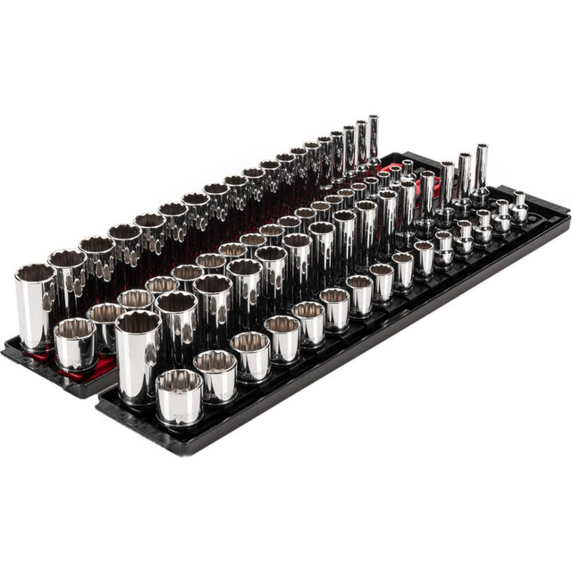 Tekton SHD91221 Socket Sets; Set Type: Deep; Standard; Socket Set ; Measurement Type: Inch & Metric ; Drive Size: 3/8 in ; Minimum Size (Inch): 0.25 ; Maximum Socket Depth (Decimal Inch): 0.8000 ; Maximum Size (Inch): 1