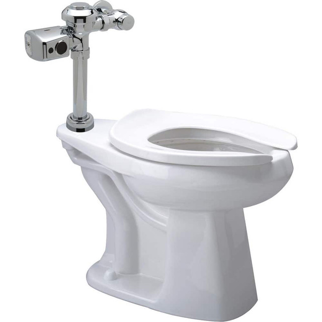 Zurn Z.WC4.AS Toilets; Bowl Shape: Elongated ; Flush Style: Single Flush ; Flush Handle: Top Button ; Toilet Type: Flush Valve Toilet ; Includes Seat: Yes ; Insulated Tank: No