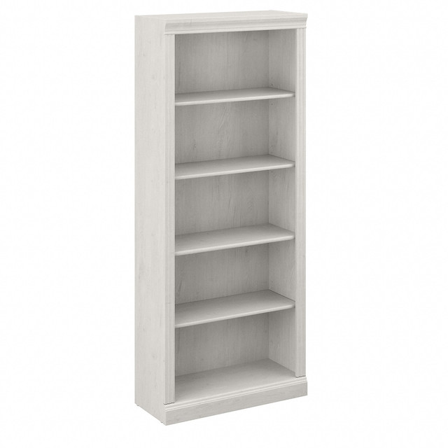 BUSH INDUSTRIES INC. W1645C-03 Bush Business Furniture Saratoga 72inH 5-Shelf Bookcase, Linen White Oak, Standard Delivery BUSH INDUSTRIES INC. W1645C-03 Bush Business Furniture Saratoga 72inH 5-Shelf Bookcase, Linen White Oak, Standard Delivery