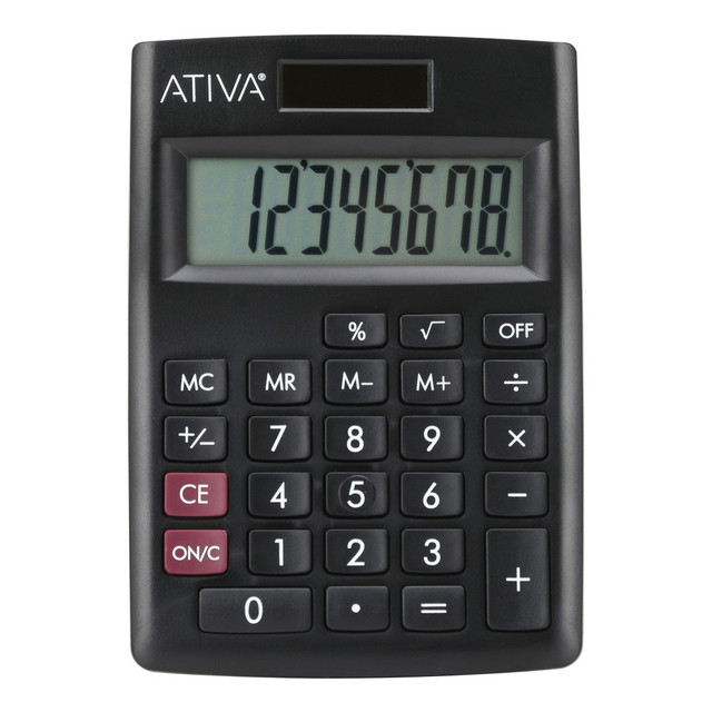 OFFICE DEPOT 1211 Ativa 8-Digit Desktop Calculator, Black