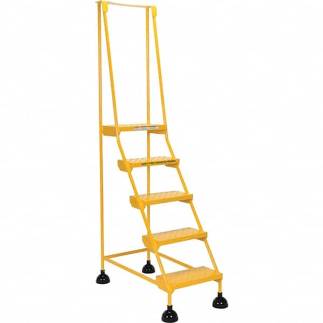 Vestil LAD-5-Y-P 5-Step Ladder: Steel, Type IA