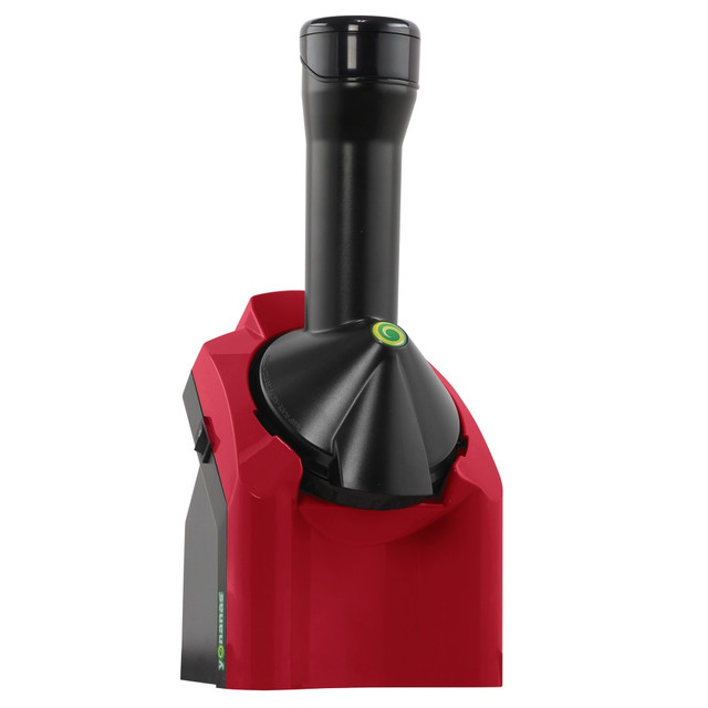 GREENFIELD WORLD TRADE INC. IC0902RD13 Edgecraft Yonanas Classic Vegan Non-Dairy Frozen Fruit Soft Serve Dessert Maker, 6-3/16in x 13-13/16in x 7-9/16in, Red