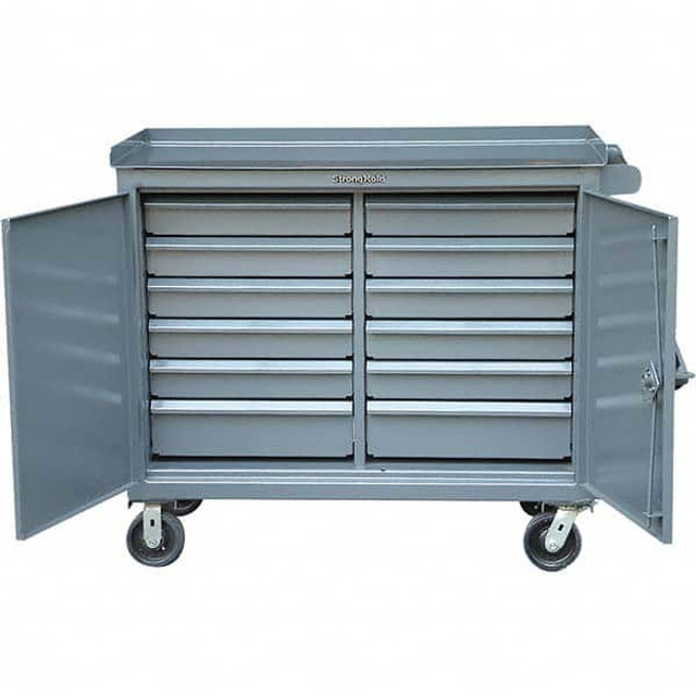 Strong Hold 4-TC-240-12/5DB 48" Wide x 36" High x 24" Deep, 12 Drawer Tool Cart