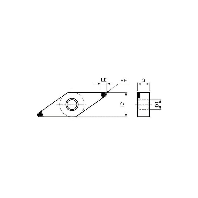 Tungaloy 6818024 Turning Insert: 2QP-VNGA331-H BX360, Polycrystalline Cubic Boron Nitride