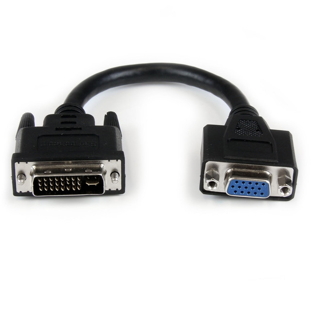 STARTECH.COM DVIVGAMF8IN  8in DVI to VGA Cable Adapter - DVI-I Male to VGA Female - Connect your VGA Display to a DVI-I source - dvi male to vga female cable - dvi male to vga adapter - dvi male to vga female - dvi to vga adapter - dvi to vga dongle