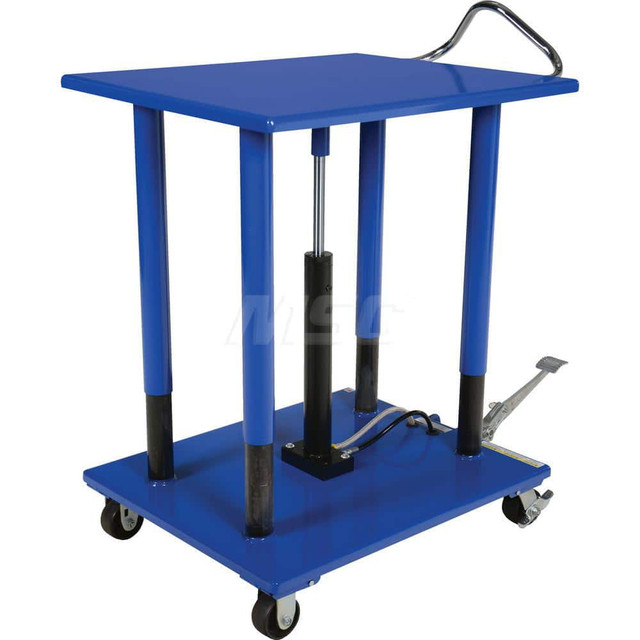 Vestil HT-30-3036 Mobile Battery Lift Table: 3,000 lb Capacity, 36 to 54" Lift Height, 30" Platform Width, 36" Platform Length