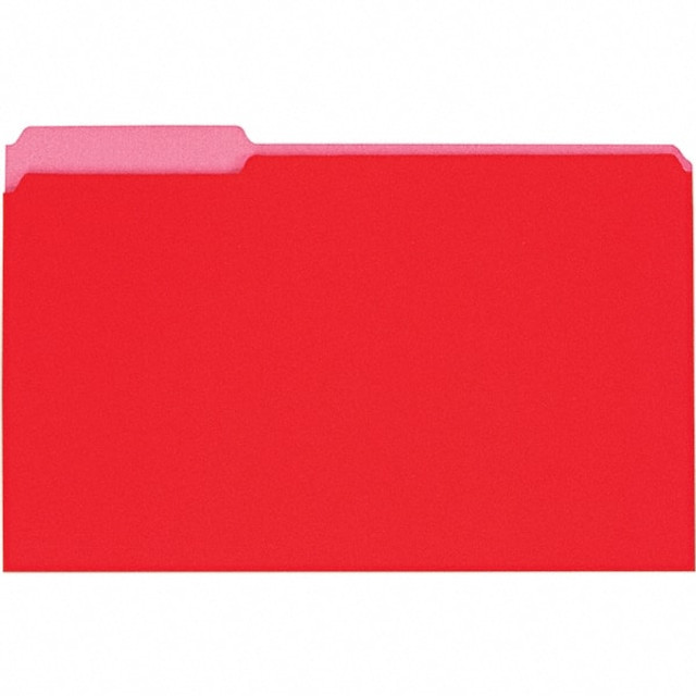 UNIVERSAL UNV15303 File Folders with Top Tab: Legal, Red, 100/Pack