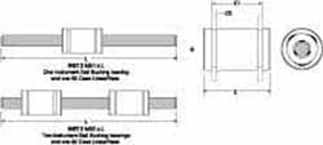 Thomson Industries INST3MS1L10 3/16" ID, Single Linear Bearing Instrument Set