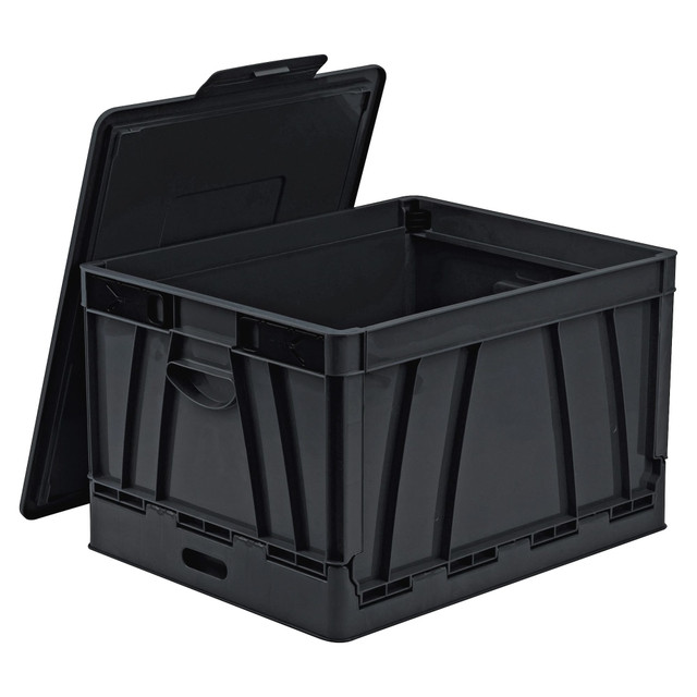 STOREX INDUSTRIES CORP 61809U04C Storex Collapsible Storage File Storage Crate, Medium Size, Black