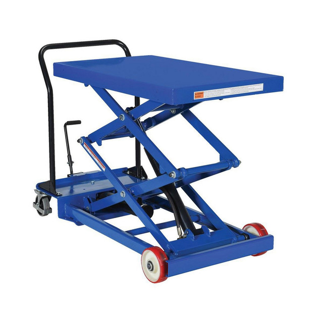 Vestil CART-1000-D-FR Mobile Air Lift Table: 1,000 lb Capacity, 11" Lift Height, 40 x 24" Platform