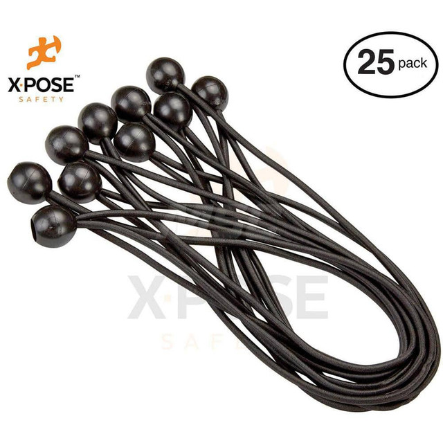 Xpose Safety BB-9B-25-X Bungee Cord Tie Down: Ball, Non-Load Rated