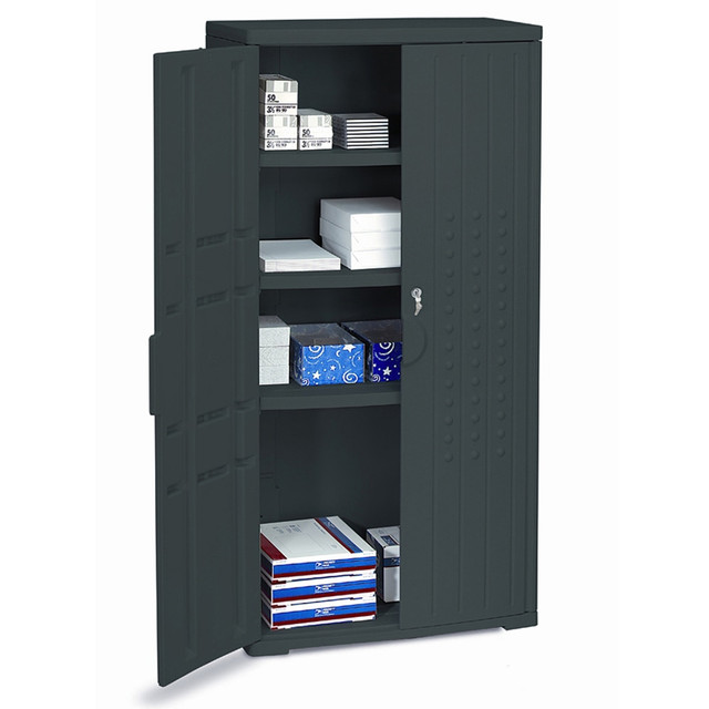 ICEBERG ENTERPRISES LLC 92551 Iceberg OfficeWorks 66in High Storage Cabinet, Black ICEBERG ENTERPRISES LLC 92551 Iceberg OfficeWorks 66in High Storage Cabinet, Black