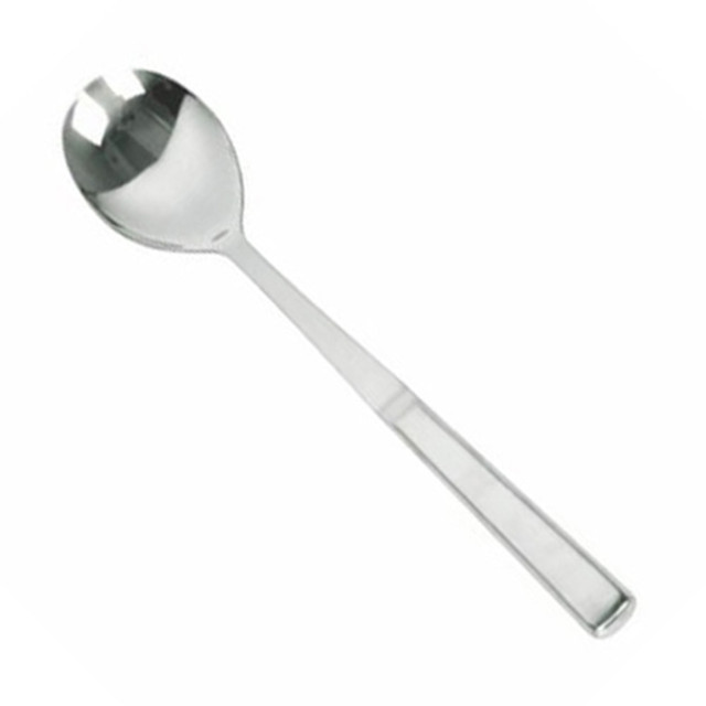 THUNDER GROUP INC. SLBF001 Thunder Group Solid Serving Spoon, 12in, Silver