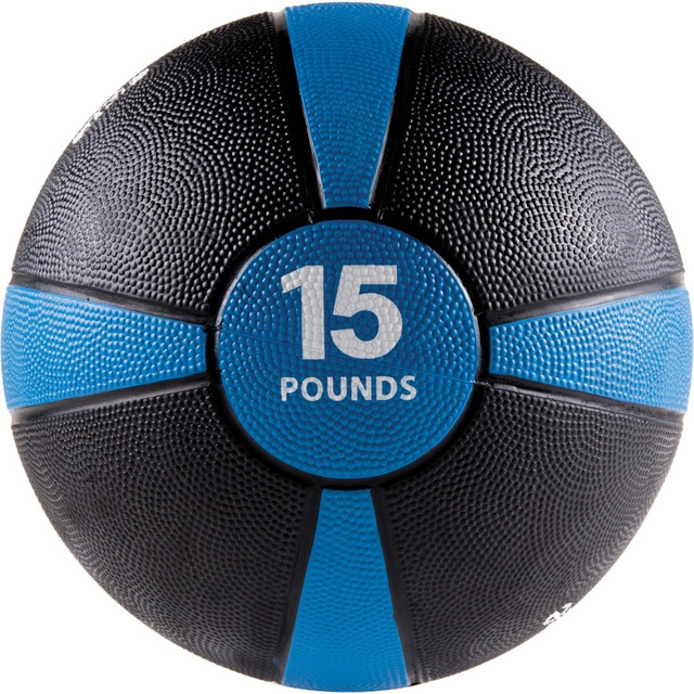 GOFIT L.L.C. GF-MB15 GoFit Medicine Ball (15 lbs., Black and Blue) - Black, Blue - Rubber