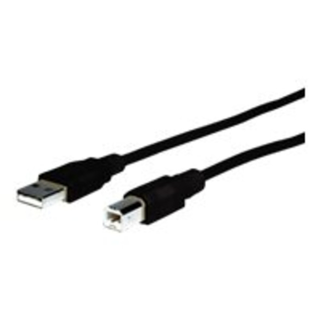 VCOM INTERNATIONAL MULTI MEDIA USB2-AB-6ST Comprehensive USB 2.0 A Male To B Male Cable 6ft. - Black