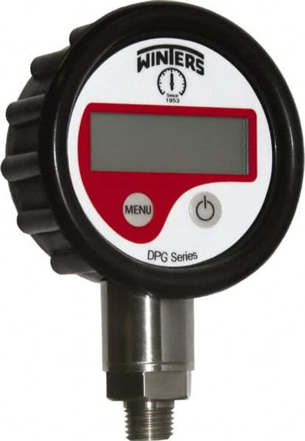 Winters DPG212 Pressure Gauge: 2-1/2" Dial, 0 to 30 psi, 1/4" Thread, NPT, Lower Mount