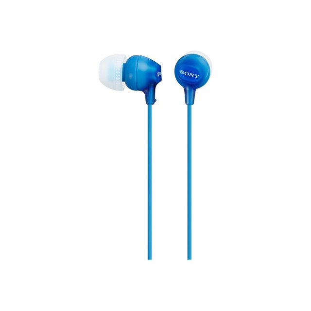 SONY ELECTRONICS INC MDR-EX15LP/L Sony MDR-EX15LP - EX Series - earphones - in-ear - wired - 3.5 mm jack - blue