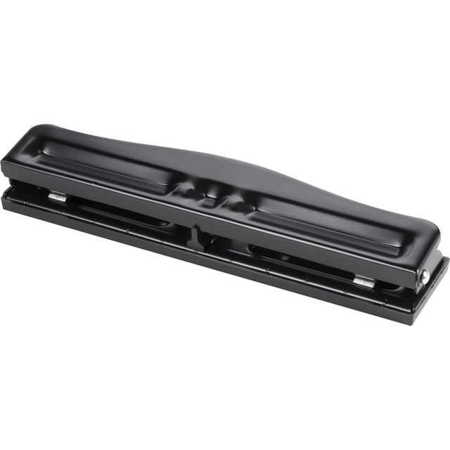 SP RICHARDS 65645 Business Source 3-Hole Adjustable Paper Punch - 3 Punch Head(s) - 11 Sheet Capacity - 1/4in Punch Size - Round Shape - Black SP RICHARDS 65645 Business Source 3-Hole Adjustable Paper Punch - 3 Punch Head(s) - 11 Sheet Capacity - 1/4in Punch Size - Round Shape - Black