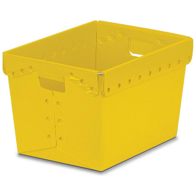 United Visual Products UVT2337-YELLOW Plastic Storage Tote: 11.375" High, 13.25" Wide, 18.5" Long