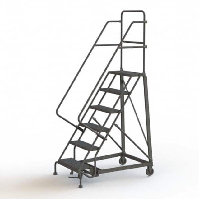 TRI-ARC KDHD106242 Steel Rolling Ladder: 6 Step