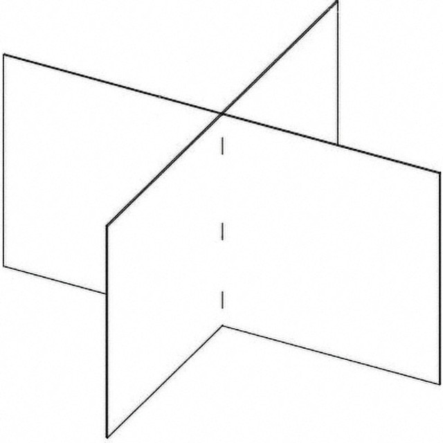 USA Industrials BULK-CPD-258 Social Distancing Partition: 96" OAW, 24" OAH, Plastic, Clear