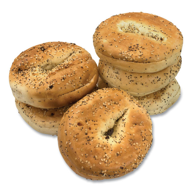 NATIONAL BRAND 90000009 Fresh Everything Bagels, 6/Pack