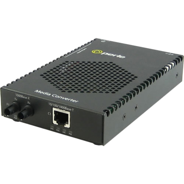 PERLE SYSTEMS Perle 05090630  S-1110PP-S2ST10-XT - Fiber media converter - GigE - 10Base-T, 1000Base-LX, 1000Base-LH, 100Base-TX, 1000Base-T - RJ-45 / ST - up to 6.2 miles - 1310 nm