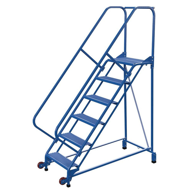 Vestil LAD-TRN-50-6-P 6-Step Steel Step Ladder: Type IA, 90" High