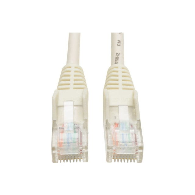 TRIPP LITE N001-010-WH Eaton Tripp Lite Series Cat5e 350 MHz Snagless Molded (UTP) Ethernet Cable (RJ45 M/M), PoE - White, 10 ft. (3.05 m) - Patch cable - RJ-45 (M) to RJ-45 (M) - 10 ft - UTP - CAT 5e - molded, snagless, stranded - white