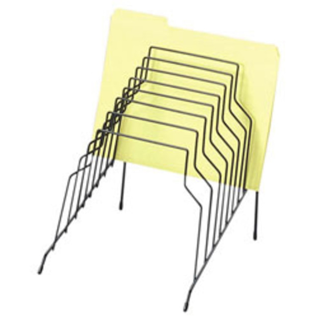 FELLOWES INC. 72614 Fellowes Wire Step File - 8 Compartment(s) - Drawer Size 8.50in x 14in - 11.8in Height x 10.1in Width x 12.1in Depth - Desktop - Black - Steel - 1Each