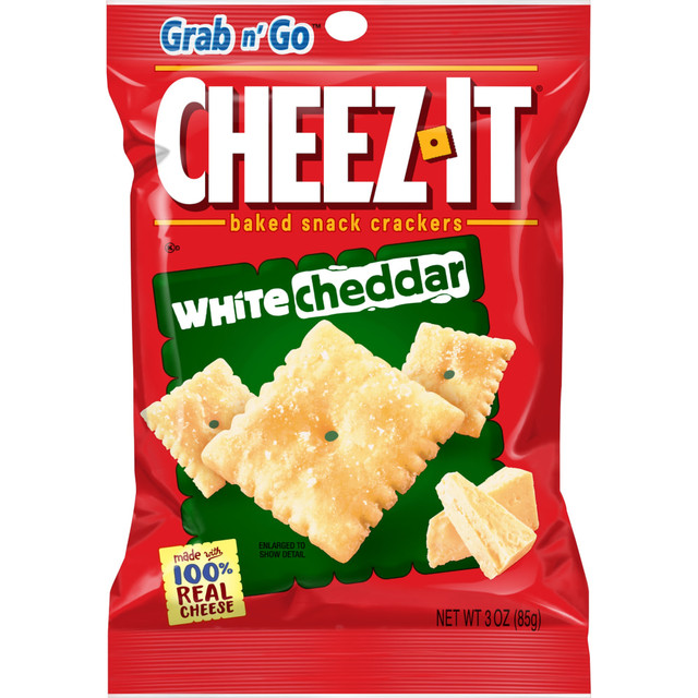 KELLOGGs 31533 Cheez-It Baked Snack Crackers, White Cheddar, 1.5 Oz Bags, Box Of 6