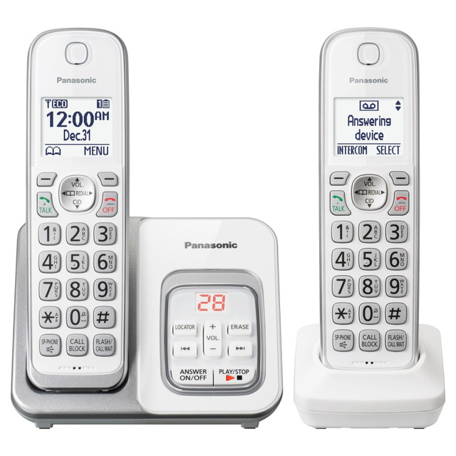 PANASONIC CORP OF NA KX-TGD532W Panasonic KX-TGD532W DECT 6.0 PLUS Expandable Digital Cordless Phone System PANASONIC CORP OF NA KX-TGD532W Panasonic KX-TGD532W DECT 6.0 PLUS Expandable Digital Cordless Phone System