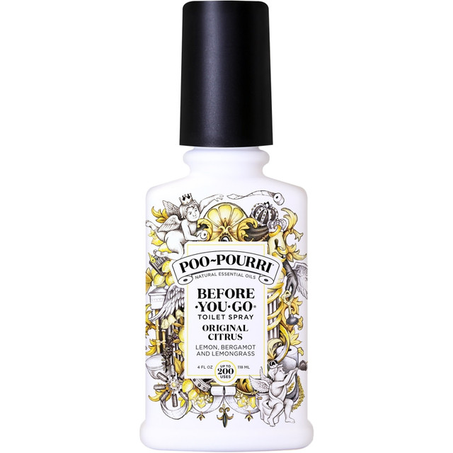 SCENTSIBLE, LLC PP-004-CB Poo-Pourri Before You Go Toilet Spray, 4 Oz, Citrus, Pack Of 12 Bottles